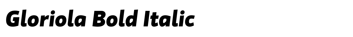 Gloriola Bold Italic